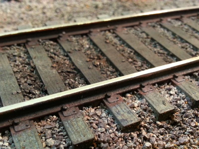weathering model railway track